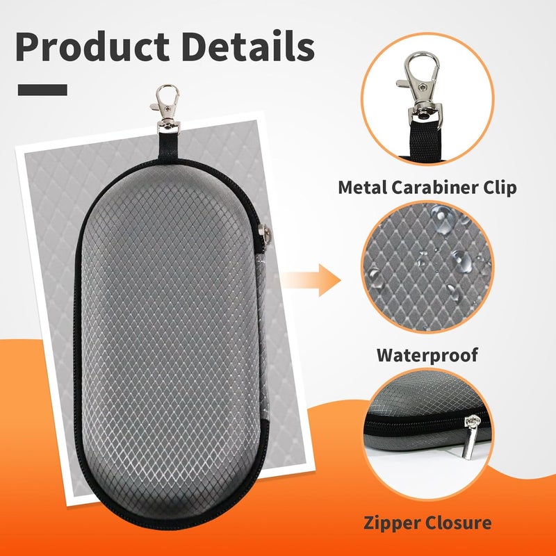 FlyingMage Store Double Eyeglasses Case, Hard Shell Dual Sunglasses Organizer with Zipper Clip Travel Glasses Storage for Women Men - Image 5